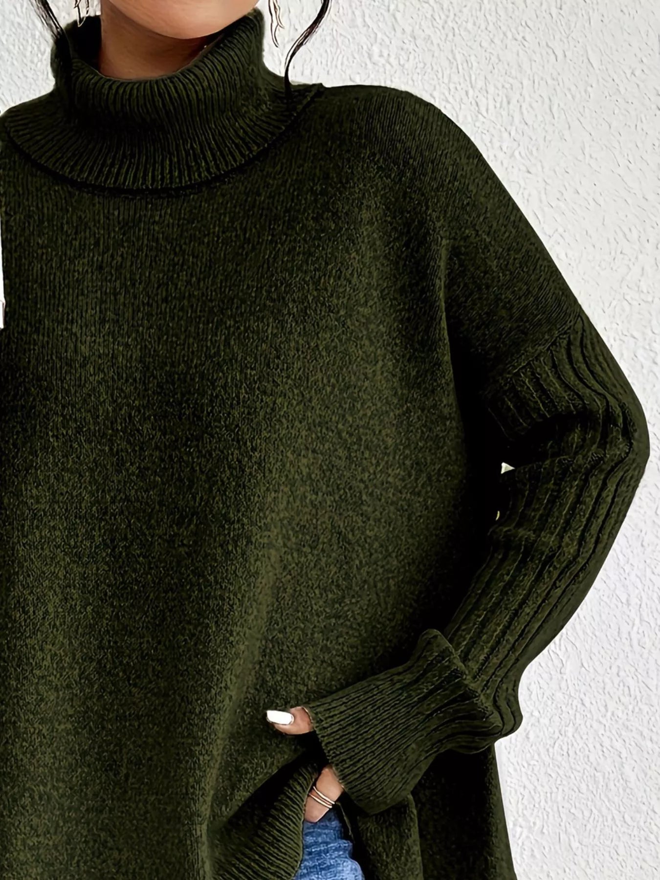 Chaqueta Punto Oversize Cuello Solapa