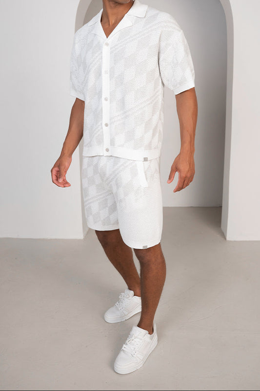 Set Camisa y Short de Punto Texturizado