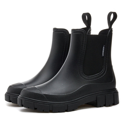 Claudia | Botas Chelsea de Agua Impermeables Mujer Plataforma