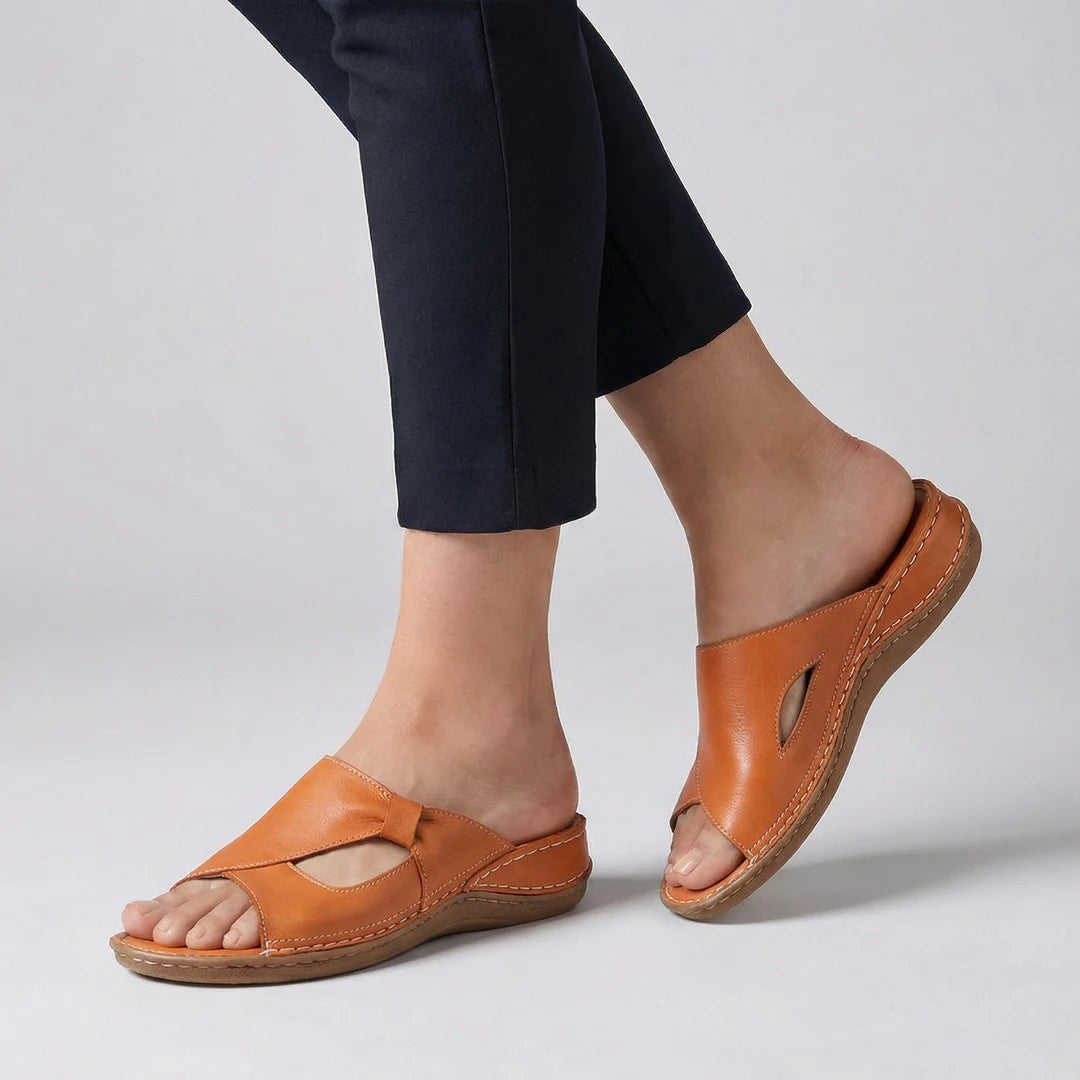 Delia | Sandalias Planas Cómodas Mujer Hebilla