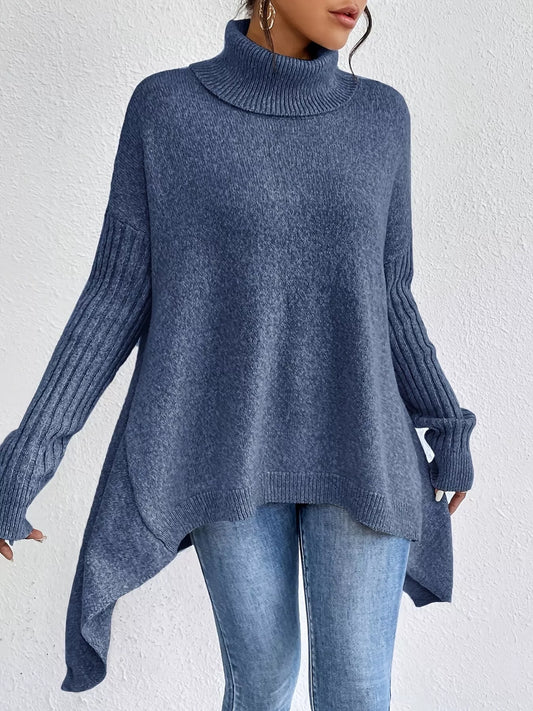Chaqueta Punto Oversize Cuello Solapa