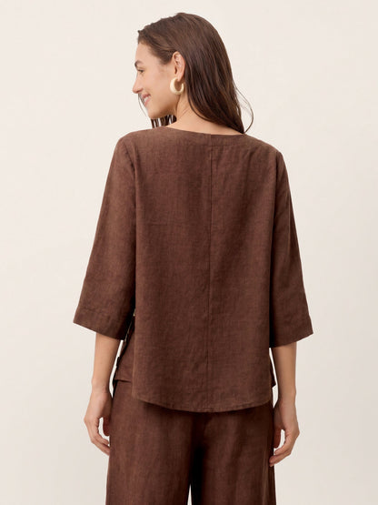 Blusa Oversize con Cierre Decorativo Lateral