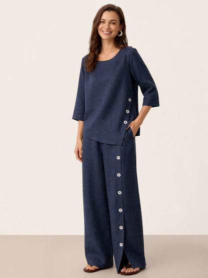 Blusa Oversize con Cierre Decorativo Lateral