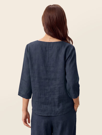 Blusa Oversize con Cierre Decorativo Lateral