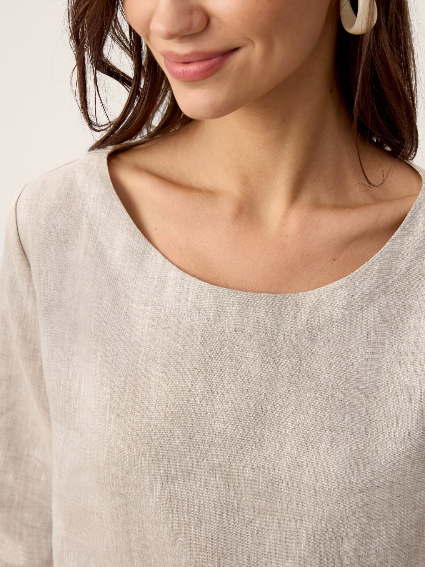 Blusa Oversize con Cierre Decorativo Lateral
