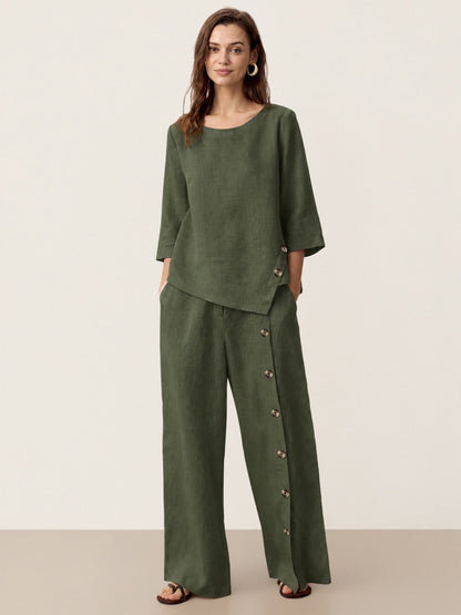 Blusa Oversize con Cierre Decorativo Lateral