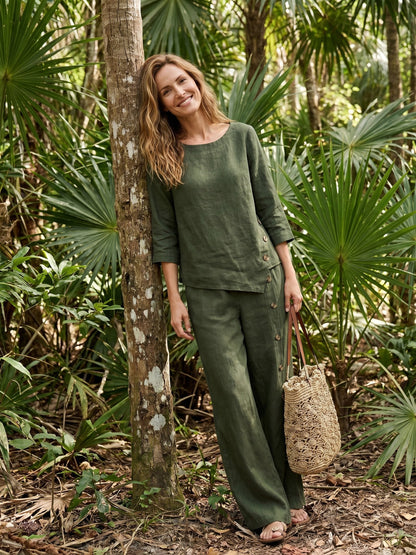 Blusa Oversize con Cierre Decorativo Lateral