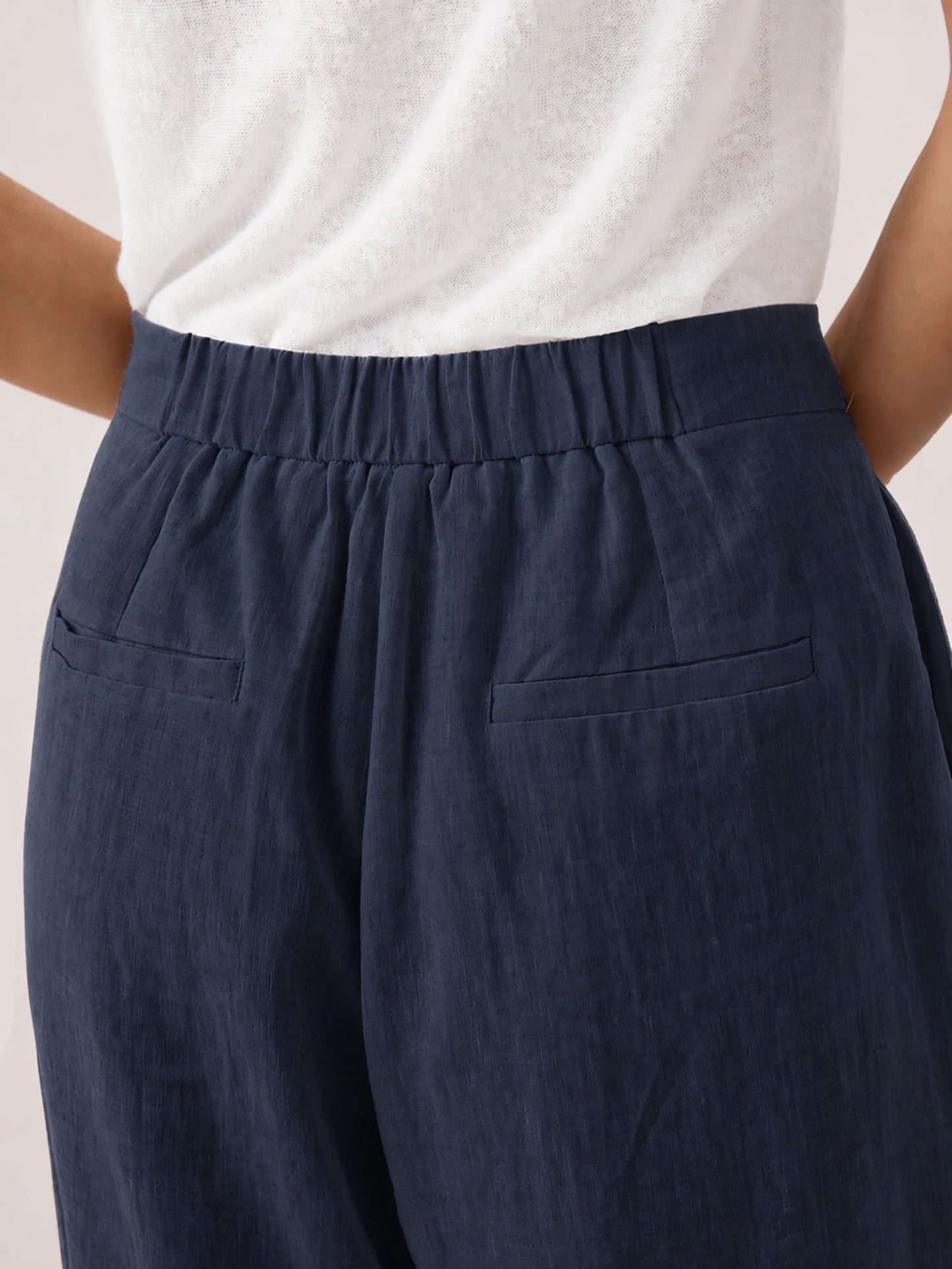 Pantalón Palazzo con Cierre de Botones Lateral