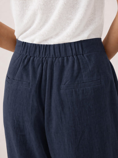 Pantalón Palazzo con Cierre de Botones Lateral
