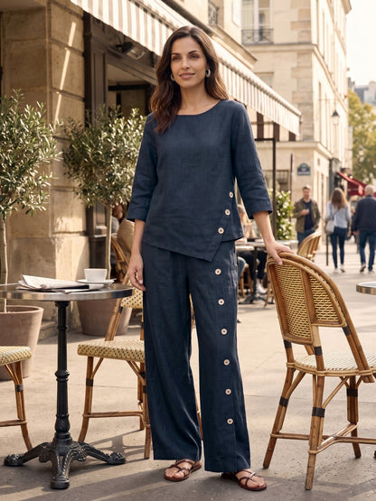 Blusa Oversize con Cierre Decorativo Lateral