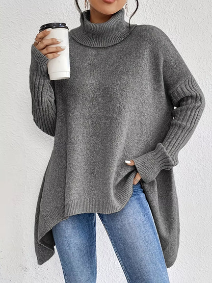 Chaqueta Punto Oversize Cuello Solapa
