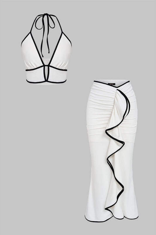 Conjunto Halter y Falda Sirena