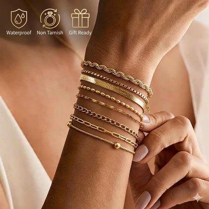 Alhaja — Pulsera Cadena Chapada en Oro