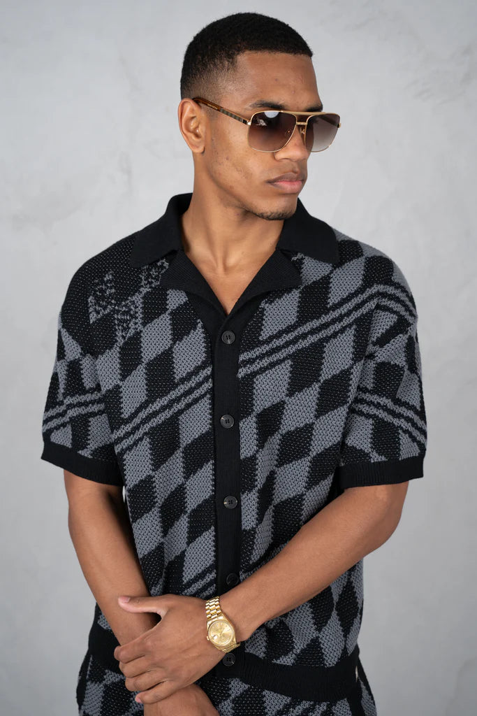 Set Camisa y Short de Punto Texturizado