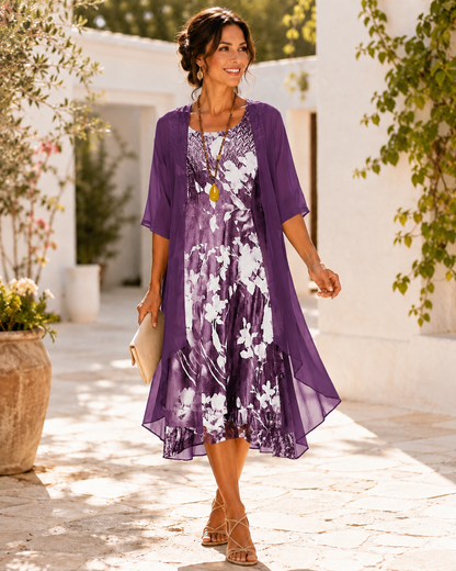 Olivia | Vestido con Chaqueta Combinada