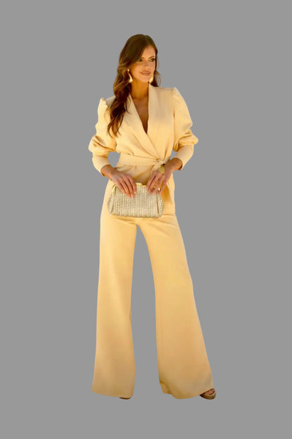 Conjunto Azahara Amarillo Crema