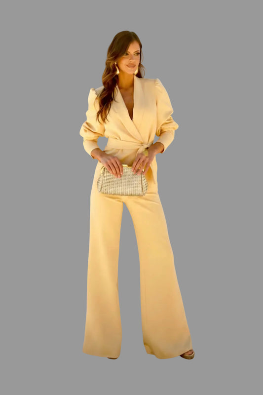 Conjunto Azahara Amarillo Crema