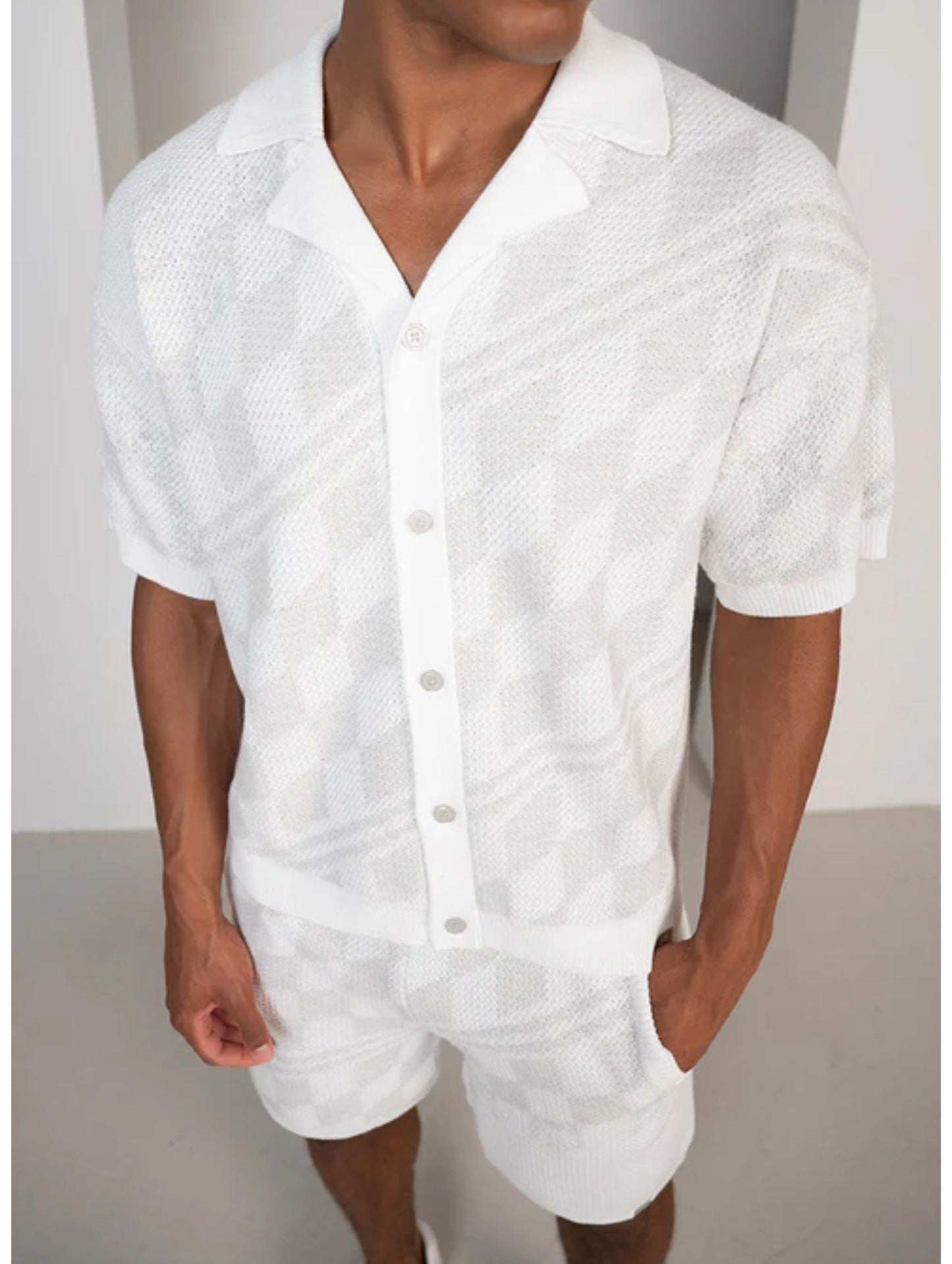 Set Camisa y Short de Punto Texturizado
