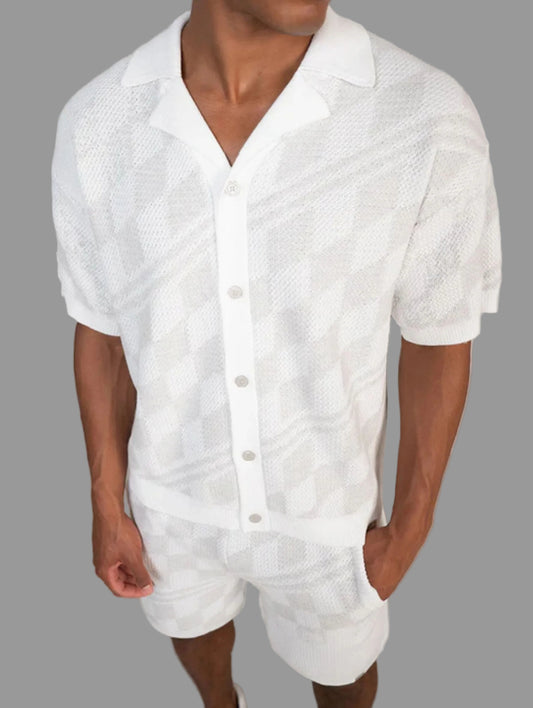 Set Camisa y Short de Punto Texturizado