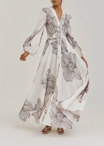 Vestido Camelia — Bordado Floral