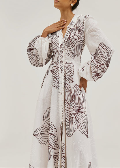 Vestido Camelia — Bordado Floral