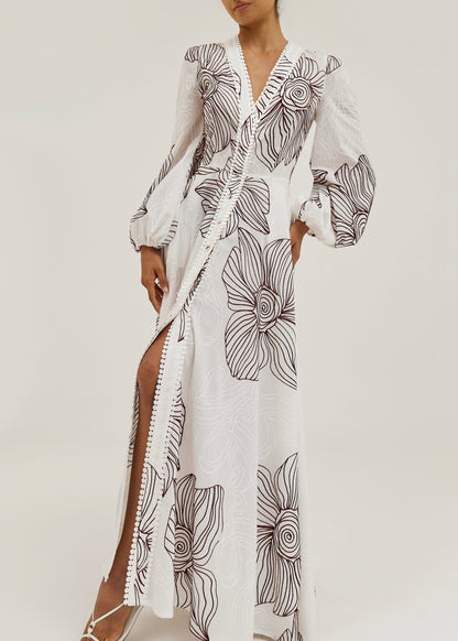 Vestido Camelia — Bordado Floral