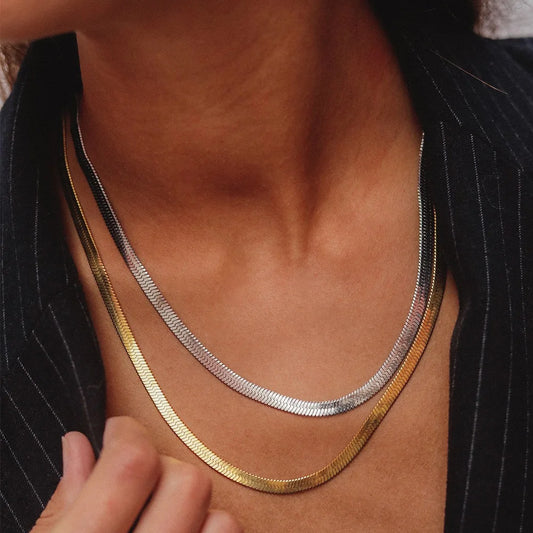 Alhaja — Set de Collares Cadena Herringbone