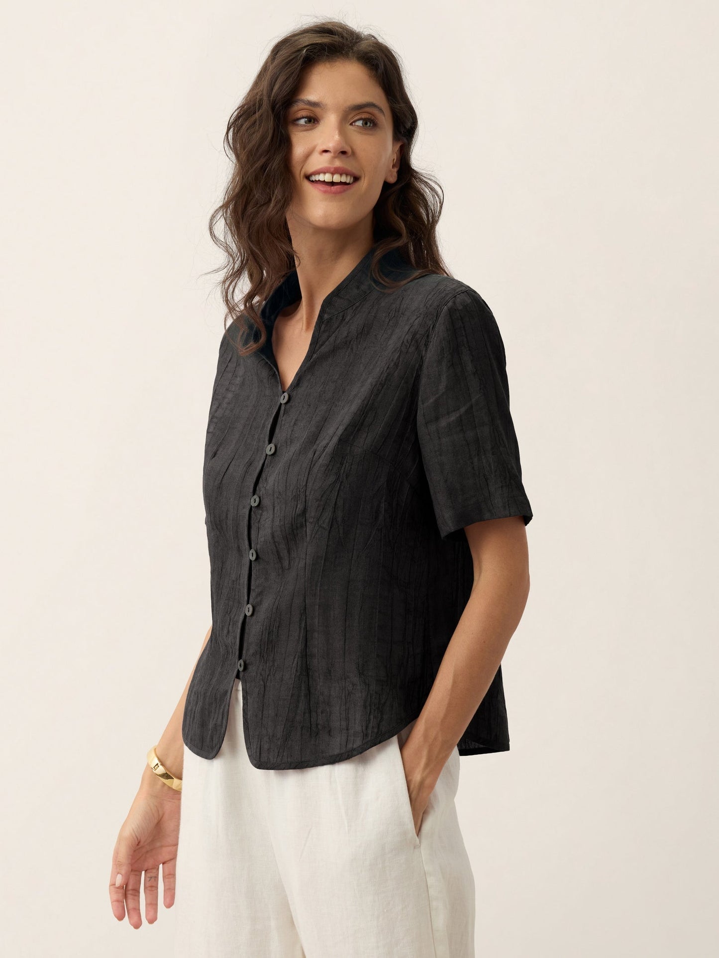 Blusa Efecto Arrugado