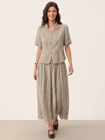 Blusa Efecto Arrugado