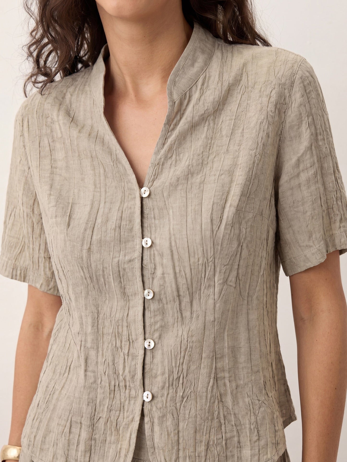 Blusa Efecto Arrugado