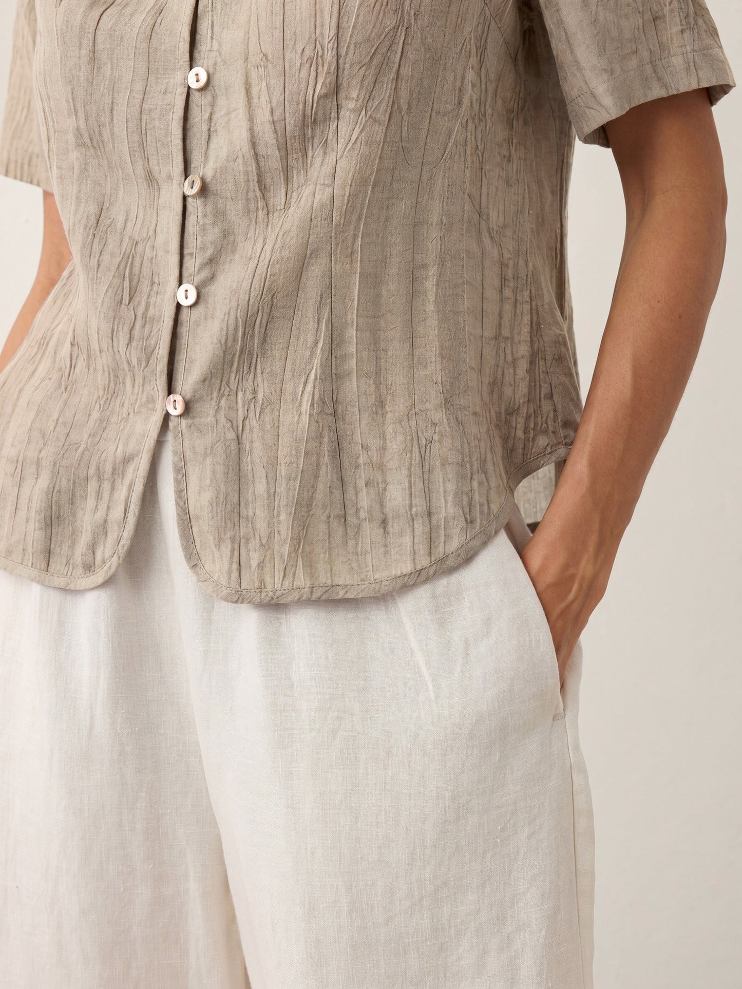 Blusa Efecto Arrugado