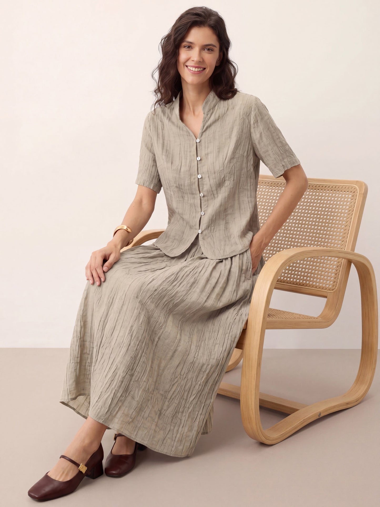 Blusa Efecto Arrugado