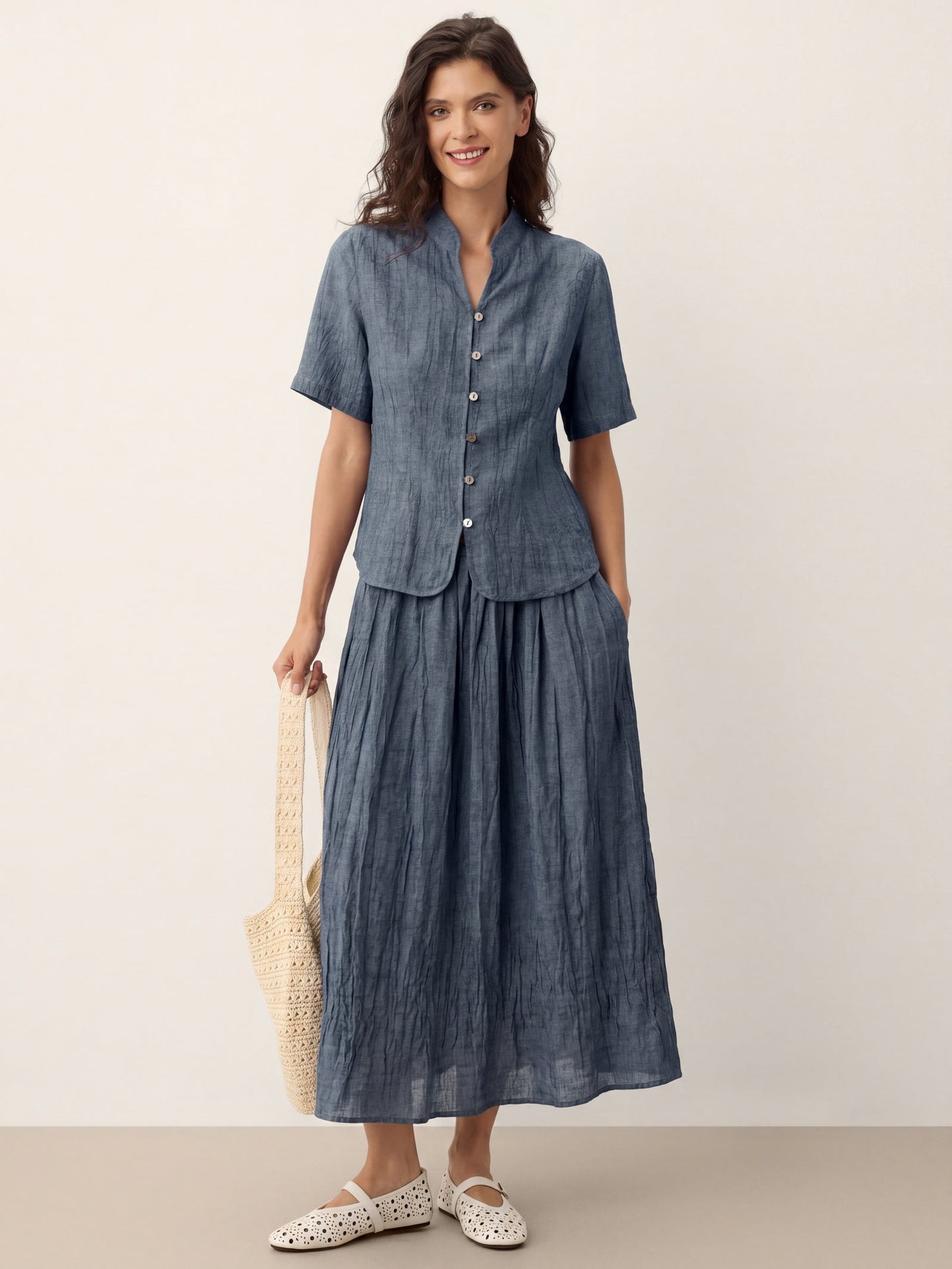 Blusa Efecto Arrugado