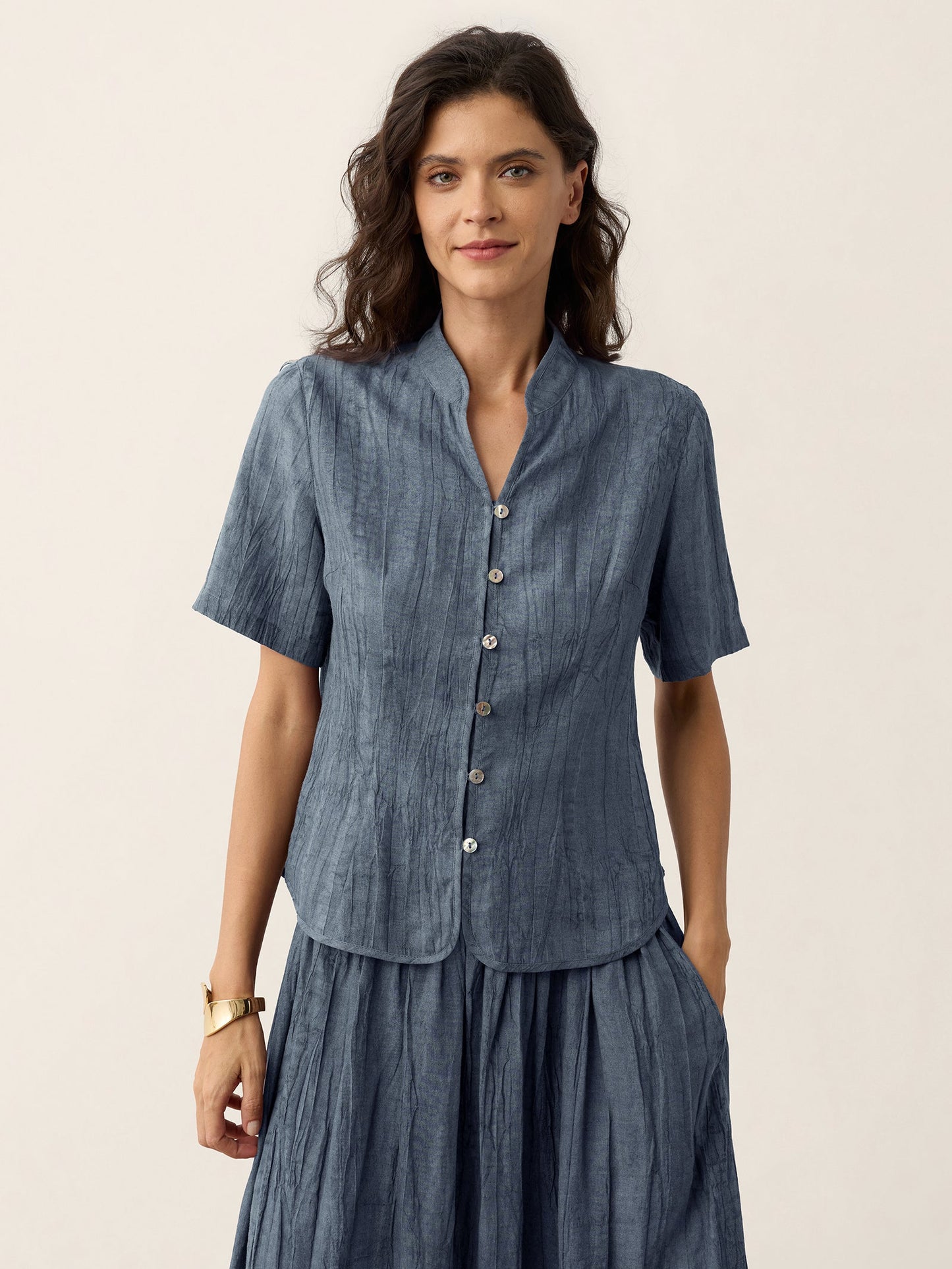 Blusa Efecto Arrugado