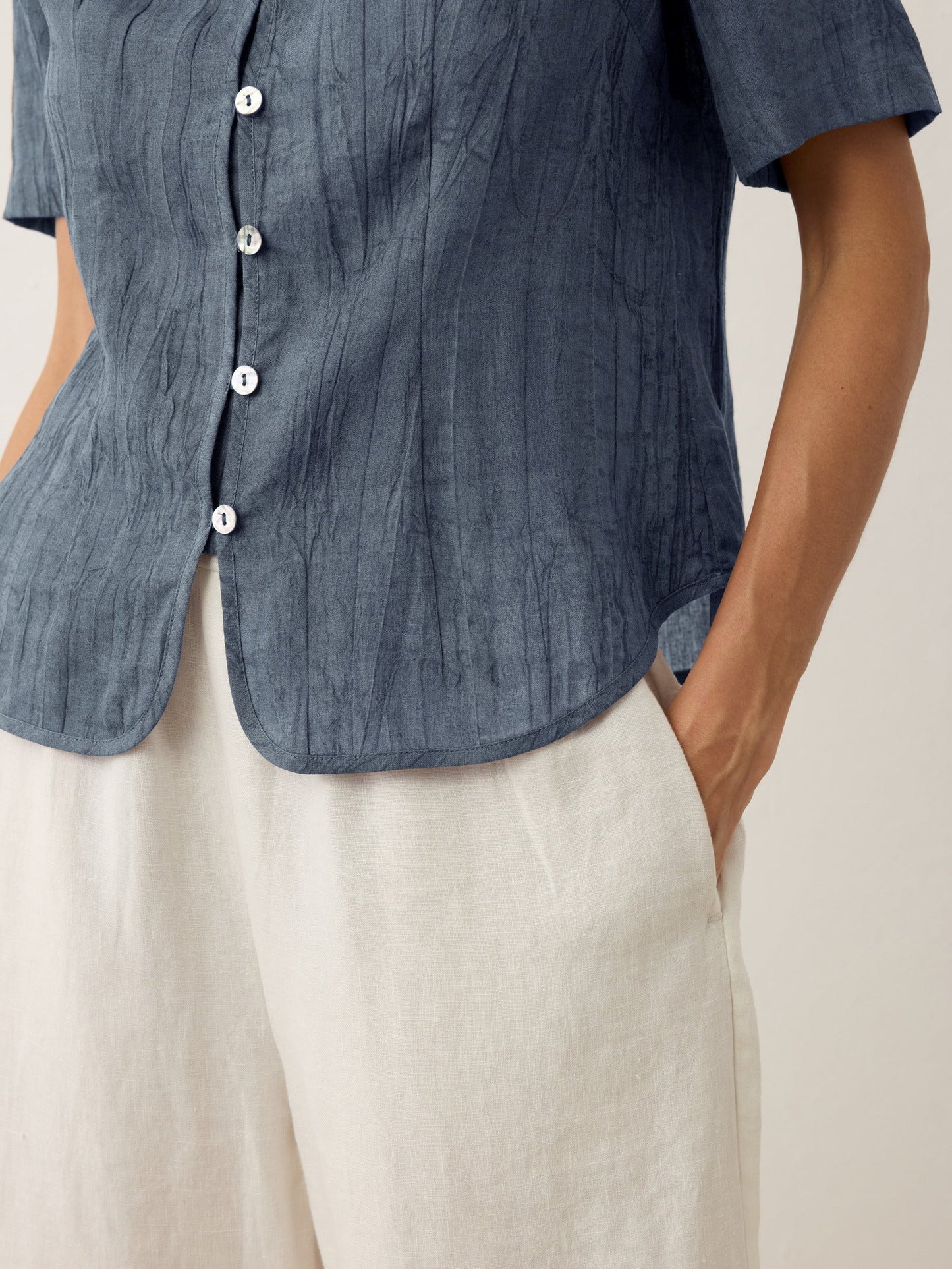 Blusa Efecto Arrugado