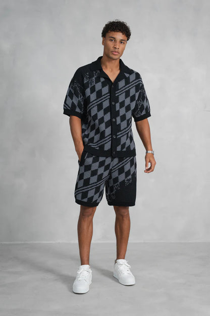 Set Camisa y Short de Punto Texturizado
