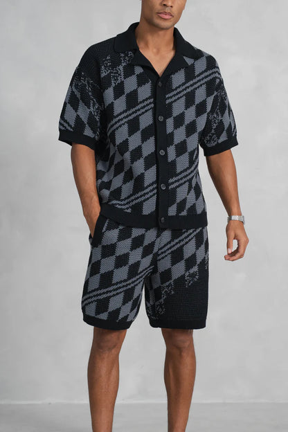 Set Camisa y Short de Punto Texturizado
