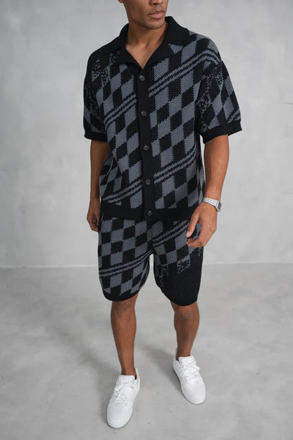 Set Camisa y Short de Punto Texturizado