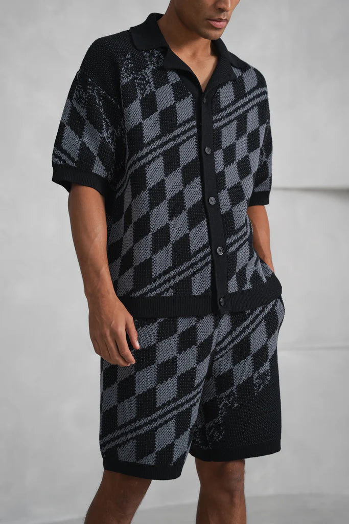 Set Camisa y Short de Punto Texturizado