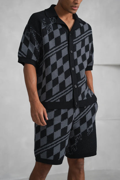 Set Camisa y Short de Punto Texturizado