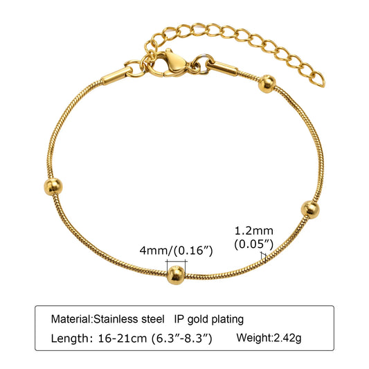 Alhaja — Pulsera Cadena Chapada en Oro