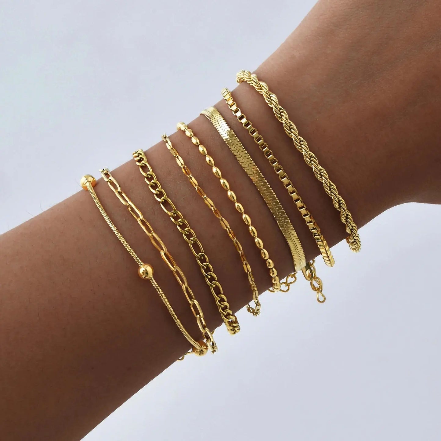 Alhaja — Pulsera Cadena Chapada en Oro