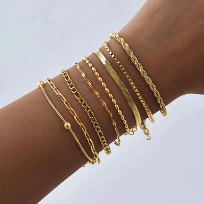 Alhaja — Pulsera Cadena Chapada en Oro