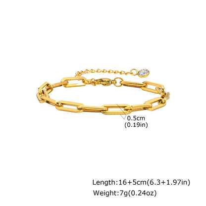 Alhaja — Pulsera Cadena Chapada en Oro