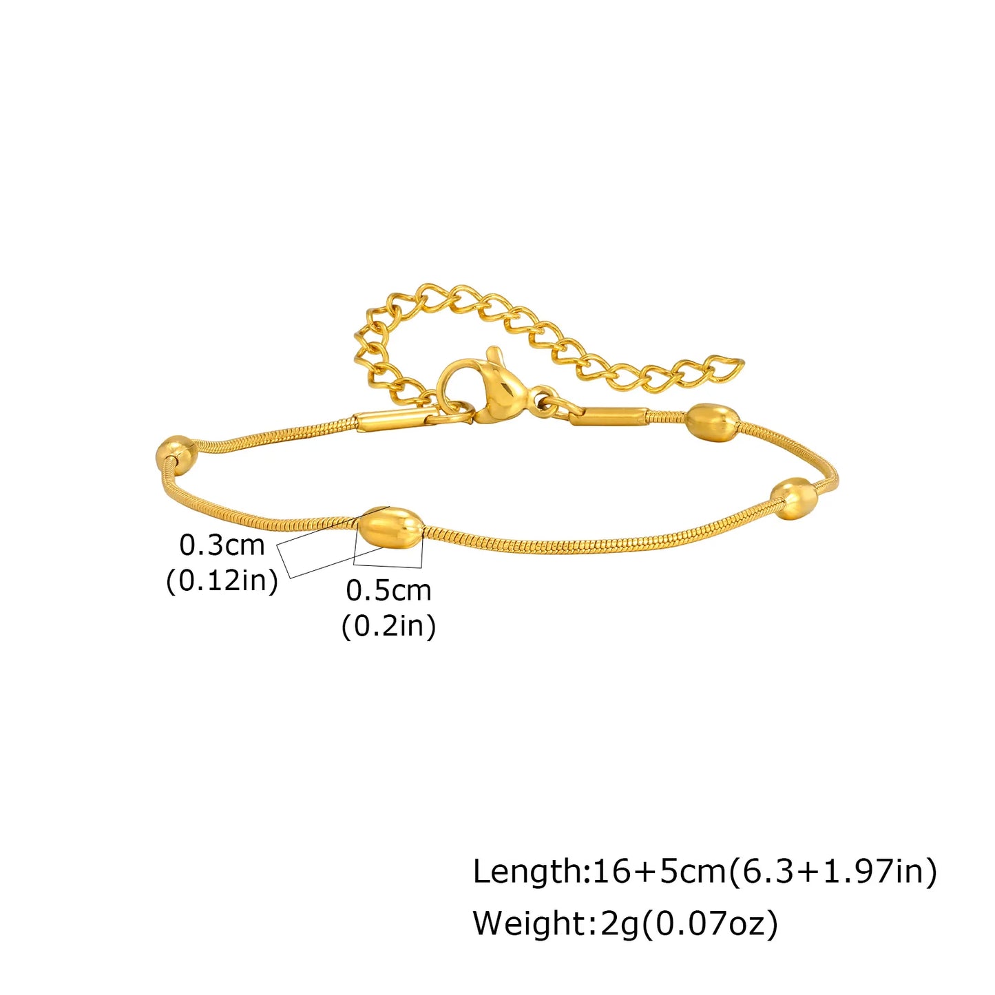 Alhaja — Pulsera Cadena Chapada en Oro