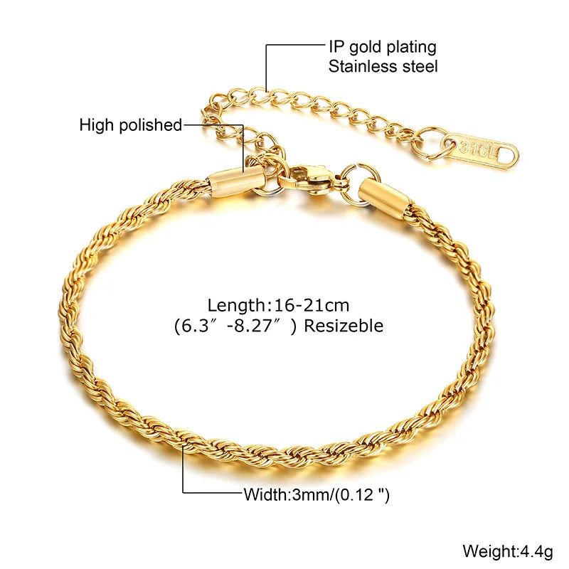 Alhaja — Pulsera Cadena Chapada en Oro