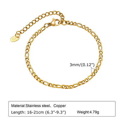 Alhaja — Pulsera Cadena Chapada en Oro