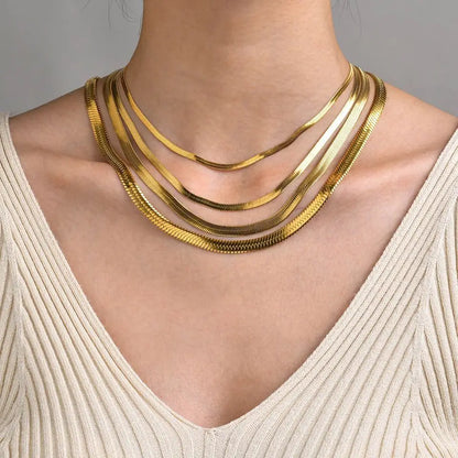 Alhaja — Set de Collares Cadena Herringbone