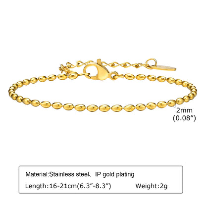 Alhaja — Pulsera Cadena Chapada en Oro