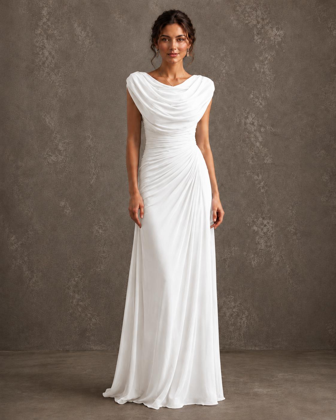 Valentina — Vestido Largo Drapeado